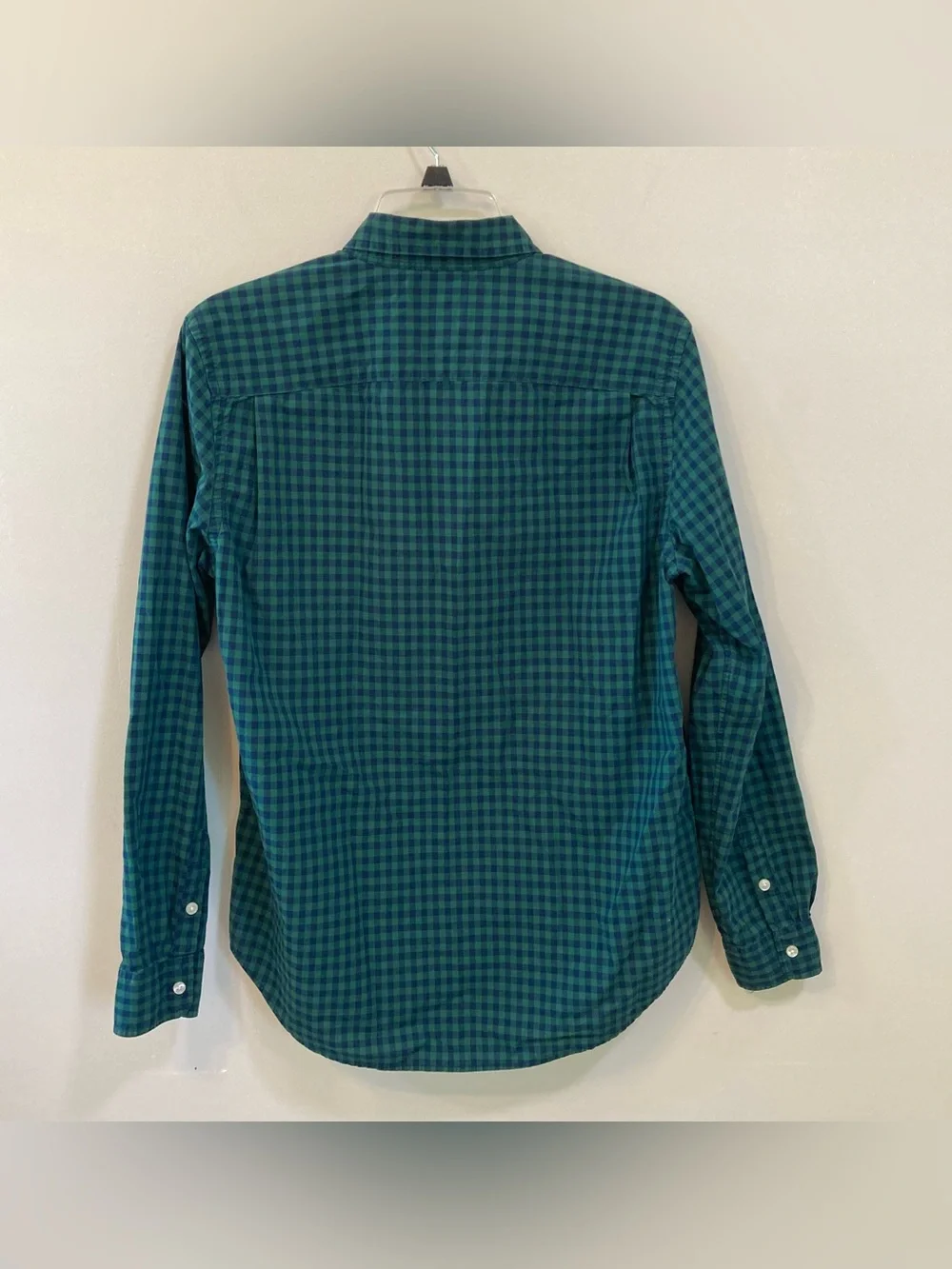 Ralph Lauren Blue Green Gingham Boys XL (18-20) Shirt Button Front Long Sleeve